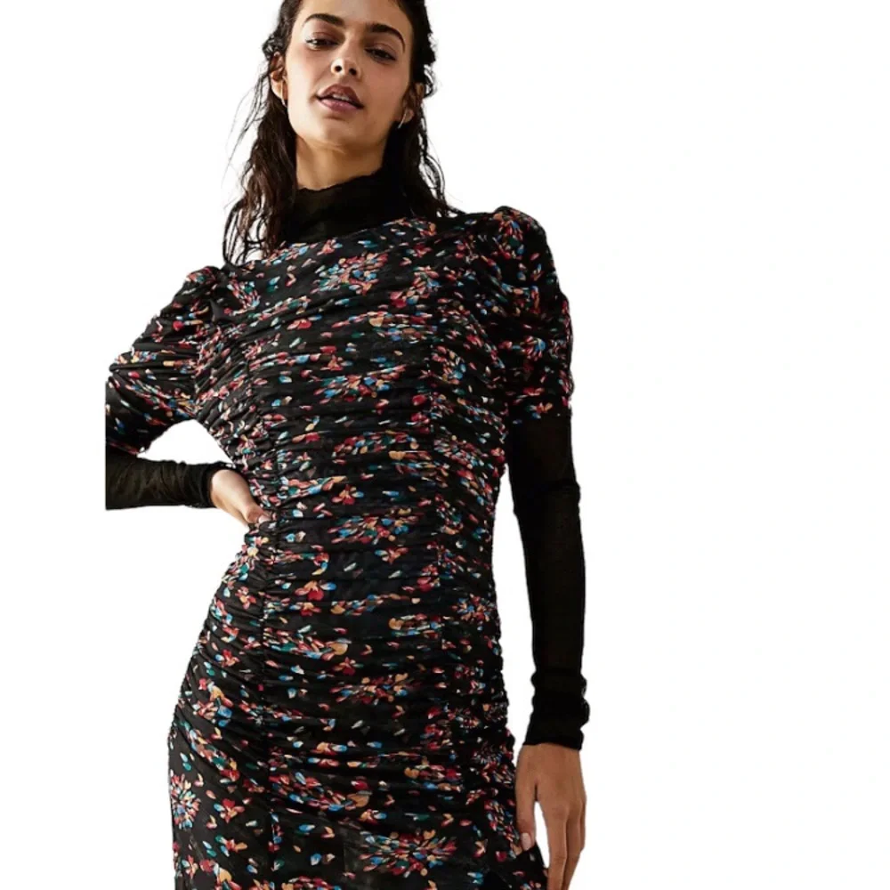 FREE PEOPLE BRIELLA FLORAL MIDI DRESS